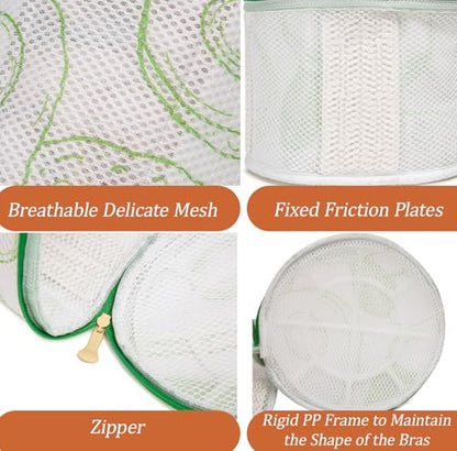 Bra Laundry Bags for Washing Machines, Shape-Retaining Structure, 3 Pack