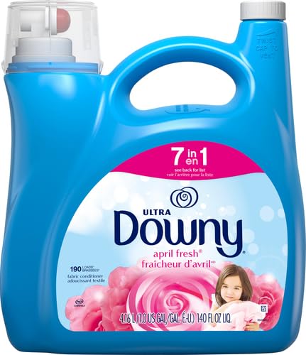 Downy Liquid Fabric Softener,April Fresh 2-in-1 Fresh & Soft,140 Fl Oz,190 Loads,Fabric Conditioner For Freshness And Softness,(Pack of 2) - size: 140 Fl Oz (Pack of 2)