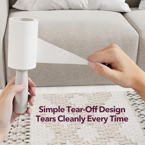 Lint Rollers for Pet Hair Extra Sticky, 550 Sheets Mega Value Set Lint Roller with 2 Upgraded Handles, 5 Rollers Portable Pet Lint Remover for Clothes, Furniture, Carpet, Dog & Cat Hair Removal