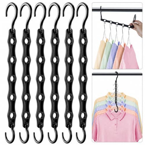 HOUSE DAY College Dorm Essentials 6 Pack, Multifunctional Closet Organizers - color: Black, size: 6 Pack
