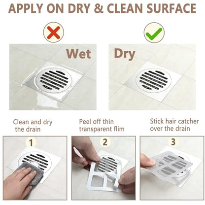 Shower Drain Hair Catcher 30 Pack for Disposable Drain Covers