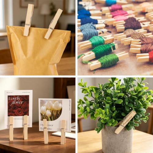 50Pcs Large Wooden Clothes Pins 2.9 Inch, Natural Wood Clips for Crafts, Classroom Projects, Chip Bags, Heavy Duty Spring - color: Wood-50pcs-2.9inch