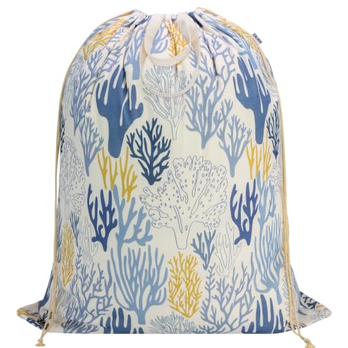 Canvas Laundry Bag 33"Wx 35"H, Extra Large Heavy Duty Hamper Liner, Coral - color: Aesthetic Coral,1pc XL, size: XL 33"W x 35"H┃1 Pack