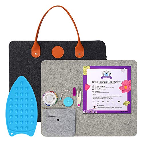 Wool Pressing Mat, 100% New Zealand Wool, 17" x 13.5" Ironing Mat - size: 17" x 13.5" with Carrying Case