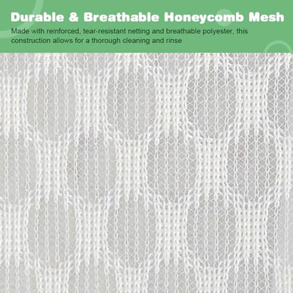 Tenn Well 2Pk 24x24" Honeycomb Mesh Laundry Bags XXL - color: White, size: 24" x 24"
