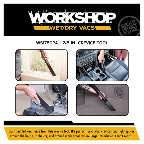 WORKSHOP Wet/Dry Vacs WS17802A 1-7/8-in. Crevice Tool Vacuum Attachment - size: 1-7/8"