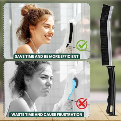 Crevice Cleaning Brush Set 3Pcs Hard Bristle Tools for Narrow Spaces