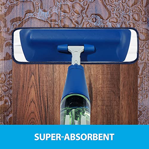 3 Pack Microfiber Cleaning Pads for Bona Mop, Safe for Hardwood and Hard-Surface Floors, Reusable Microfiber Mop Pads for 18 Inch Mop, No Residue, Super-Absorbent, Over 500 Machine Washes, Mr. Scrub - size: 3 Pack