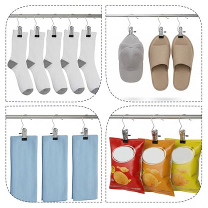 Kifmurase 200Pcs Boot Hangers Clips, Laundry Hooks, Clothes Pins, Closet Hanger Organizer Clamps, Socks Towel Clips, Heavy Duty Clothespins, Bulk Clothes Hangers for Closet Travel Pants Socks