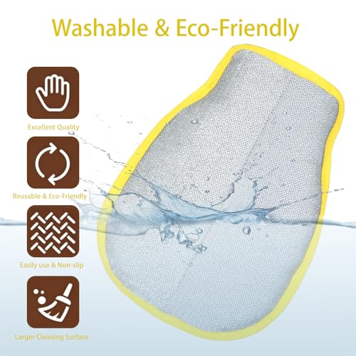 VINGER Pet Hair Removal Glove for Cats & Dogs, Electrostatic Pet Hair Gloves with Adjustable Wristband, Five-Finger Magic Brush Remover Tool for Laundry, Carpet, Couch, Car Seats & Clothing (Yellow) - color: Goldfinch