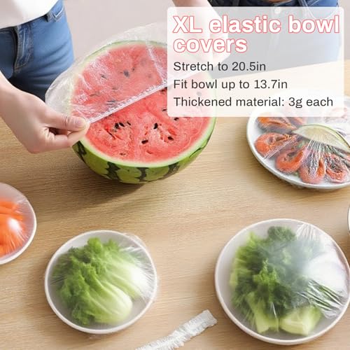 MAQIHAN 200 Bowl Covers Bread Proofing - Extra Large Plastic Wrap for Food - size: Large
