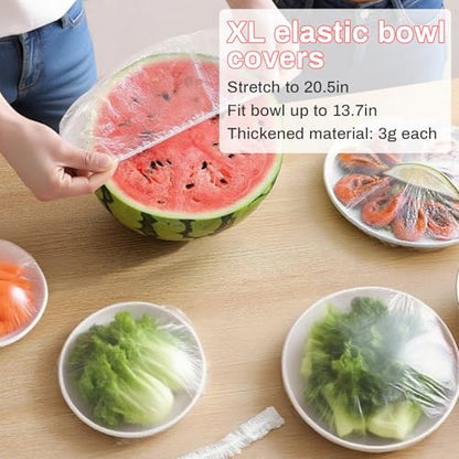 MAQIHAN 200 Bowl Covers Bread Proofing - Extra Large Plastic Wrap for Food - size: Large