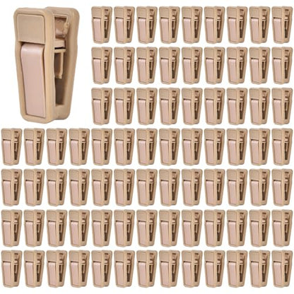 KISEER 80 Pcs Plastic Baby Hanger Clips Slim-line Finger Clips Set for Clothes Hanger Velvet Hanger (Skin) - color: Skin, size: 80 Pcs