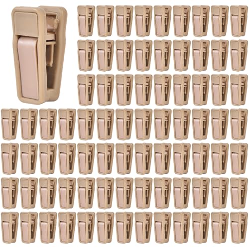 KISEER 80 Pcs Plastic Baby Hanger Clips Slim-line Finger Clips Set for Clothes Hanger Velvet Hanger (Skin) - color: Skin, size: 80 Pcs