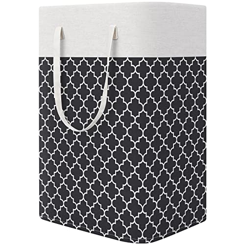 StorageRight Laundry Basket Hamper, 75L Clothes Storage, Clover Black - color: Clover Black, size: 75L