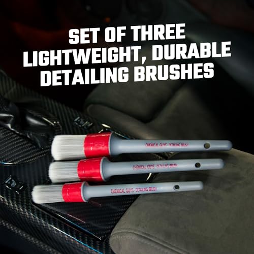 Chemical Guys, All in the Details Interior Detailing Brush Set, 3-Piece - style: Interior Brushes
