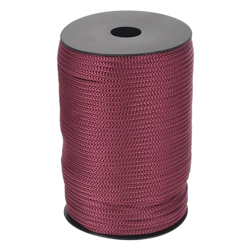 MECCANIXITY 5/32 Inch Braided Polypropylene Rope 328ft Brick-red - color: Brick-red, size: 5/32 Inch