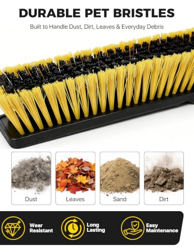 24" Push Broom with 55" Stainless Steel HandleMulti-Surface Floor Sweeper