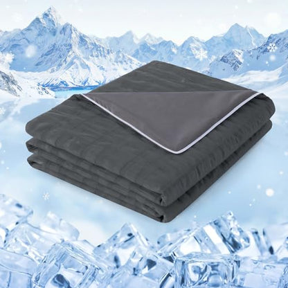 GEMBED Summer Cooling Blanket for Hot Sleepers - Throw Size, 50"x70" - color: Grey, size: Throw (50"x70")