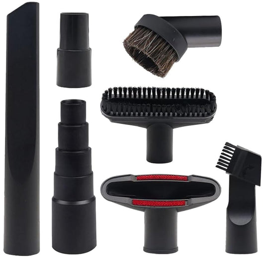 GIB 7Pcs Vacuum Attachments for Shop Vac Accessories with Vacuum Brush - color: 7 Pcs-Vacuum Attachments