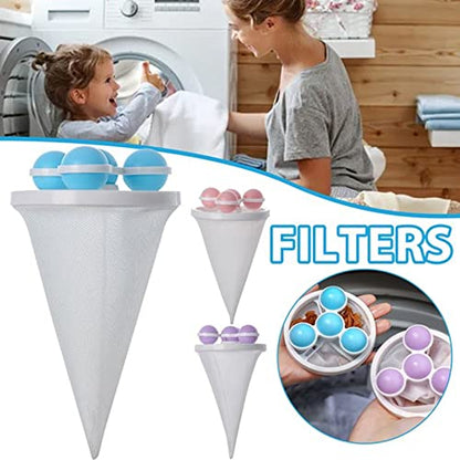 2023 New Floating Hair Filtering Mesh Removal Washing Machine Wool Device, Washing Machine Hair Filter Cleaning Mesh Bag, Reusable Washer Hair Catcher