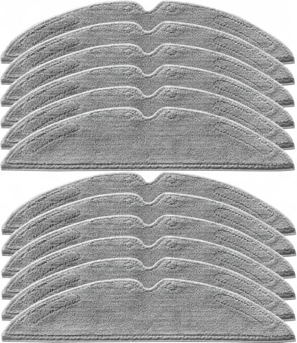 Washable Microfiber Mop Pads Replacement for Dreame D20 / D20 Pro Plus Robot Vacuum Cleaner (12 Pack)