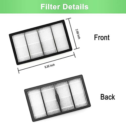 9 Pack Roomba s9 Replacement Parts Compatible for iRobot Roomba s9+ (9550) S9 (9150) Robot Vacuum Cleaner, 1 Set Rubber Brush,4 Filters,4 Side Brushes