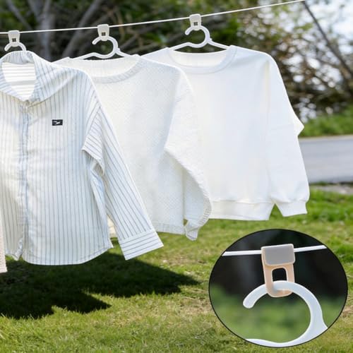 Portable Travel Clothesline -26.24 ft Outdoor Retractable Clothesline with 10 Anti-Slip Clips for Camping,Hotel Trips, Cruises, Outdoor,Indoor Use