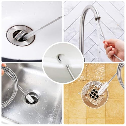 2-Pack 80-Inch Flexible Drain Brush for AC Drain Line, Sunroof & Ice Maker - style: 80 IN