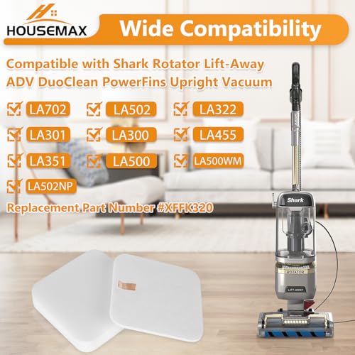 LA502 LA300 Filter Replacement for Shark Lift Away Vacuum - size: Shark-LA502