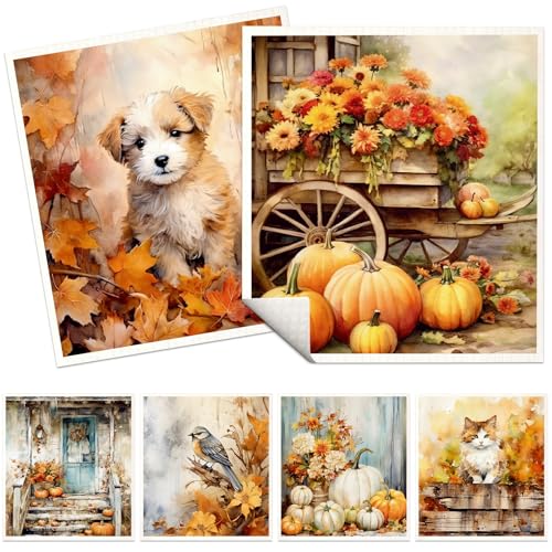 Fall Swedish Dishcloths, Pumpkin Maple Leaf Dish Cloths