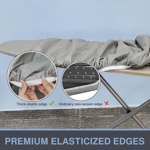 VividPaw Ironing Board Cover and Pad 18x49, Extra Wide, Thick Padding - color: Gray, size: 18" x 49"