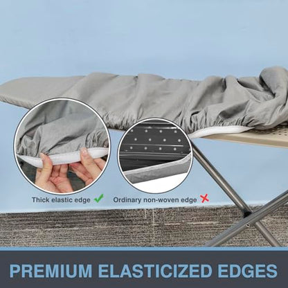 VividPaw Ironing Board Cover and Pad 18x49, Extra Wide, Thick Padding - color: Gray, size: 18" x 49"