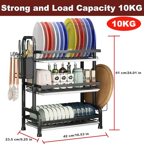 Dish Drying Rack,Dish Racks Drainer,Keep Kitchen Sink Shlef Organized