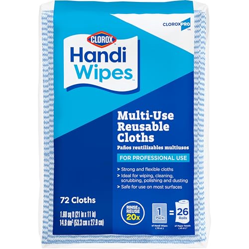 CloroxPro Clorox Handi Wipes Multi Use Reusable Cloths, 72 Count