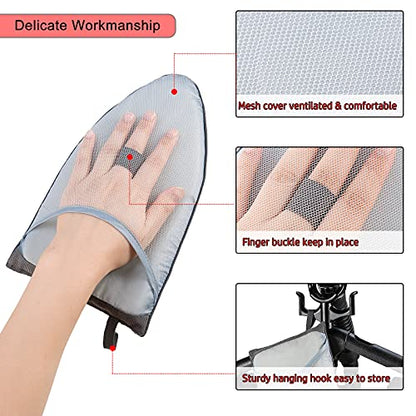 Garment Steamer Ironing Gloves Anti Steam Glove Heat Resistant Garment Steamer Mitt, Garment Steam Accessories for Clothes - color: Grey