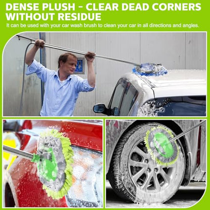 Layhit 5 Pcs Car Wash Mitt Set, Brush Not Included, Royal Blue and Green - color: Royal Blue and Green