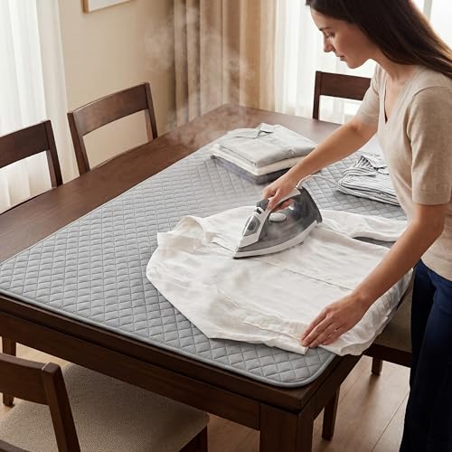Tegeme 60 x 22 Inch Ironing Mat, Heat Resistant Foldable Iron Board Pad - size: 60 x 22 Inch