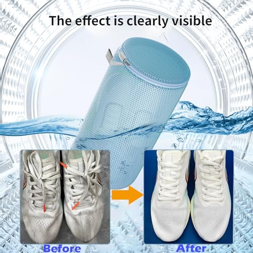 Shoe Washing Machine Bag, Large Laundry Bag for Sneaker, Blue, 8x15", 4Pcs - color: Blue, size: 4XL(8x8x15")
