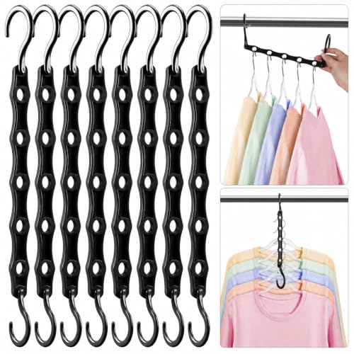 HOUSE DAY Closet Organizers and Storage 8 Pack - Black, Saving Closet Space - color: Dark Black, size: 8 Pack