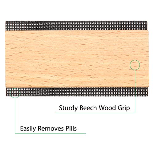 Boao 2 Pcs Wooden Sweater Comb Remove Pilling Double Edge Fabric Shaver