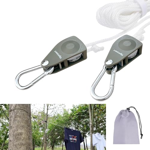 Vigorport Retractable Travel Clothesline, Portable Clothes Laundry Line - size: 50Ft Rope-1/4'' Pulley