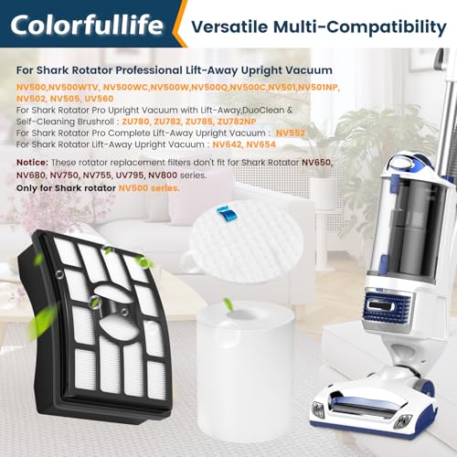 NV501 Vacuum Filter Replacement for Shark Rotator Professional Lift-Away - style: 4+2 Pack Filters