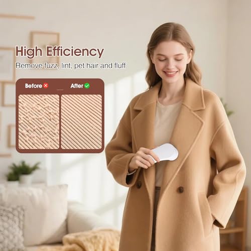 Electric Fabric Shaver, Lint Remover for Clothes, Rechargeable Sweater Shaver to Remove Fuzz and Pill for Sweater, Delicates, Bedding and Couch (White) - size: Standard