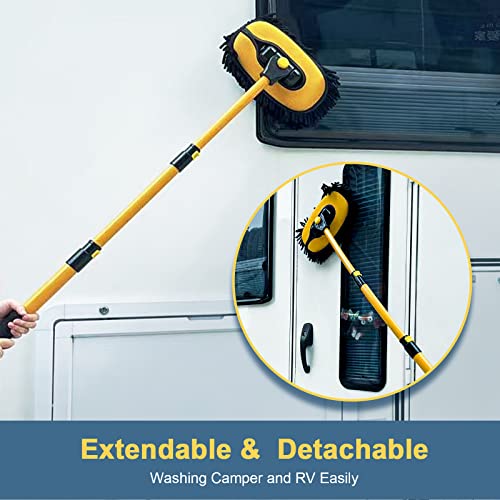 YeewayVeh 43" Car Wash Brush Mop Kit with Mitt, Yellow/Black