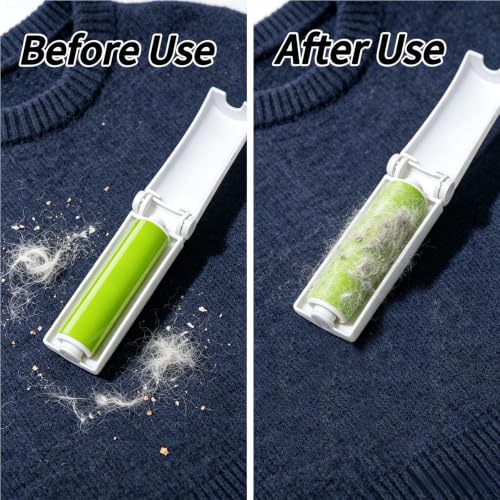 Mini Reusable Lint Roller 8 Pack, Washable Sticky Lint Roller Portable Travel Cat Dog Pet Hair Remover Cleaner with Cover for Clothes, Travel, Home - size: 8 Pack Mini Size