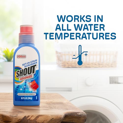 Shout Advanced Set-In Stain Scrubber Laundry Stain Remover, 8.7oz, (1-Pack)