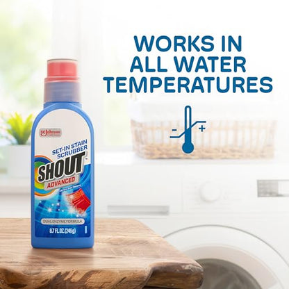 Shout Advanced Set-In Stain Scrubber Laundry Stain Remover, 8.7oz, (1-Pack)