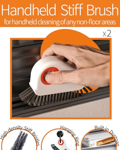 Window Track Cleaning Tools, Sliding Door Track Cleaner, 6-Piece Brush Kit