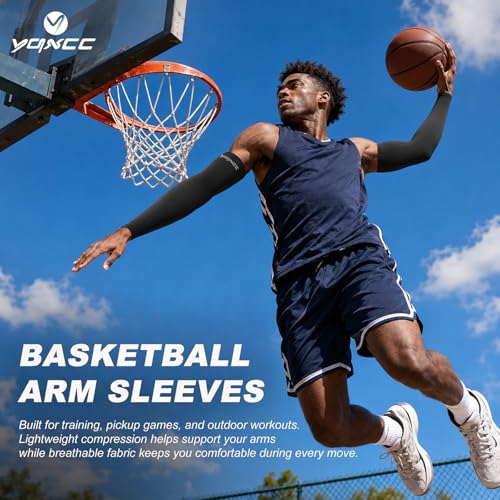 YQXCC 6 Pairs Arm Sleeves UV Sun Protection Sport Compression for Men Women - color: 2 Pairs Black/ 2 Pairs White/ 2 Pairs Orange